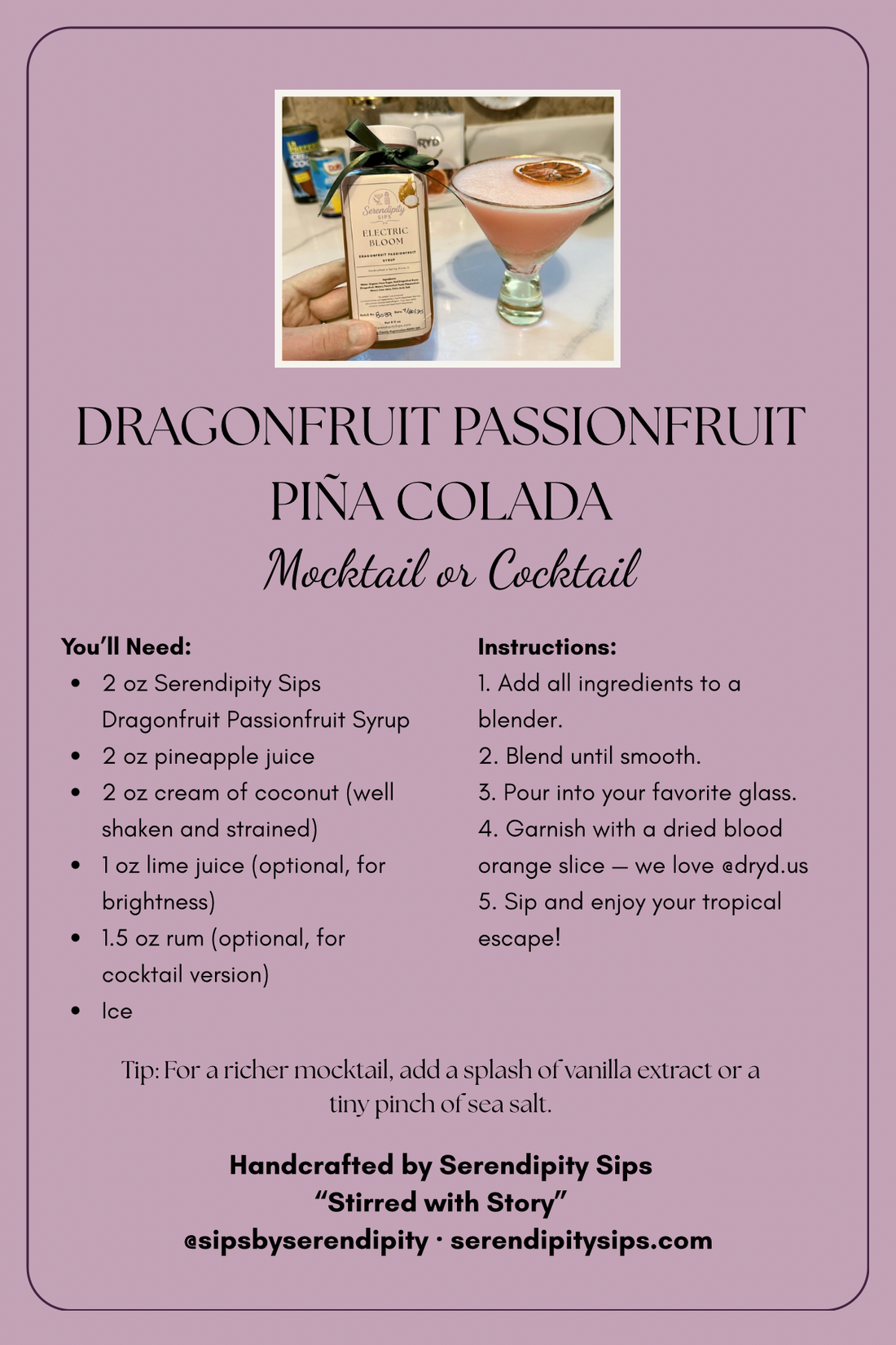 Dragonfruit Passionfruit Piña Colada Recipe: A Tropical Twist on a Classic Favorite