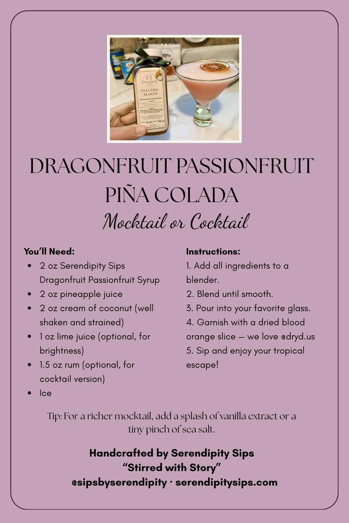 Dragonfruit Passionfruit Piña Colada Recipe: A Tropical Twist on a Classic Favorite
