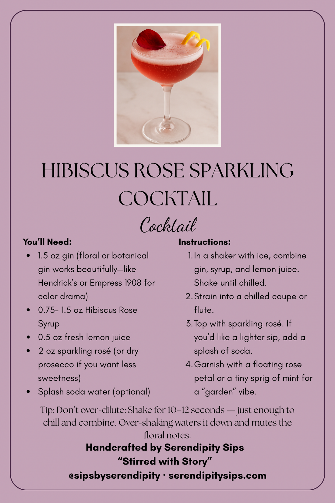 Hibiscus Rose Cocktail: A Sparkling Bloom in Every Glass