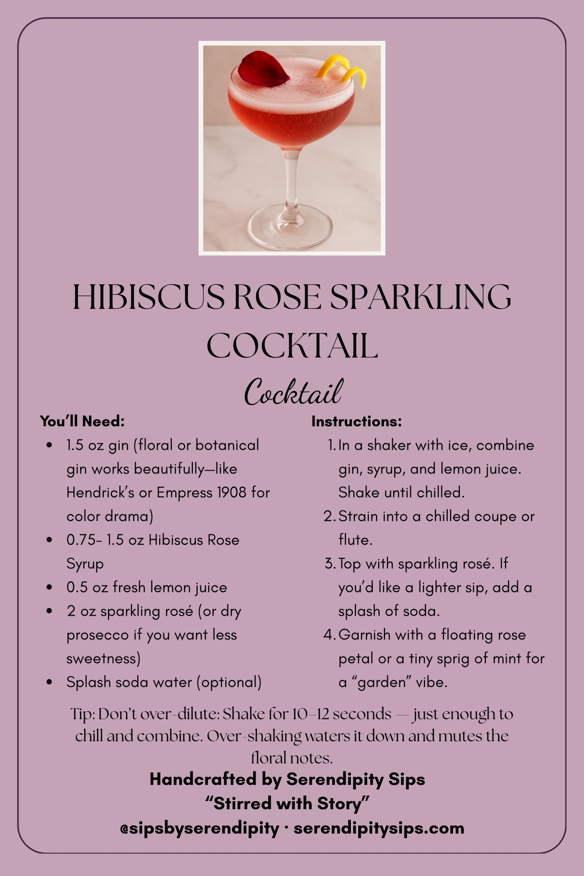 Hibiscus Rose Cocktail: A Sparkling Bloom in Every Glass