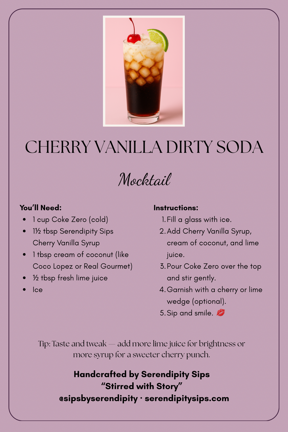Cherry Vanilla Dirty Soda – The Fizzy Twist You Didn’t Know You Needed