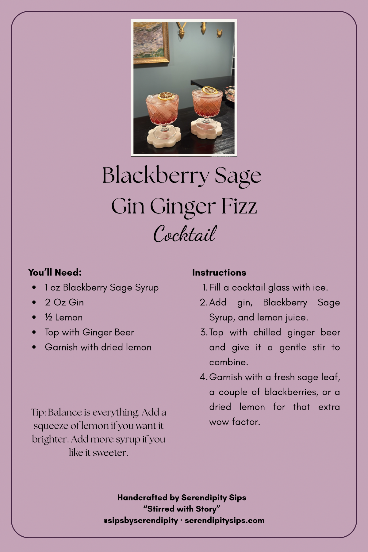 Blackberries, Botanicals, and a Bit of Bubbly