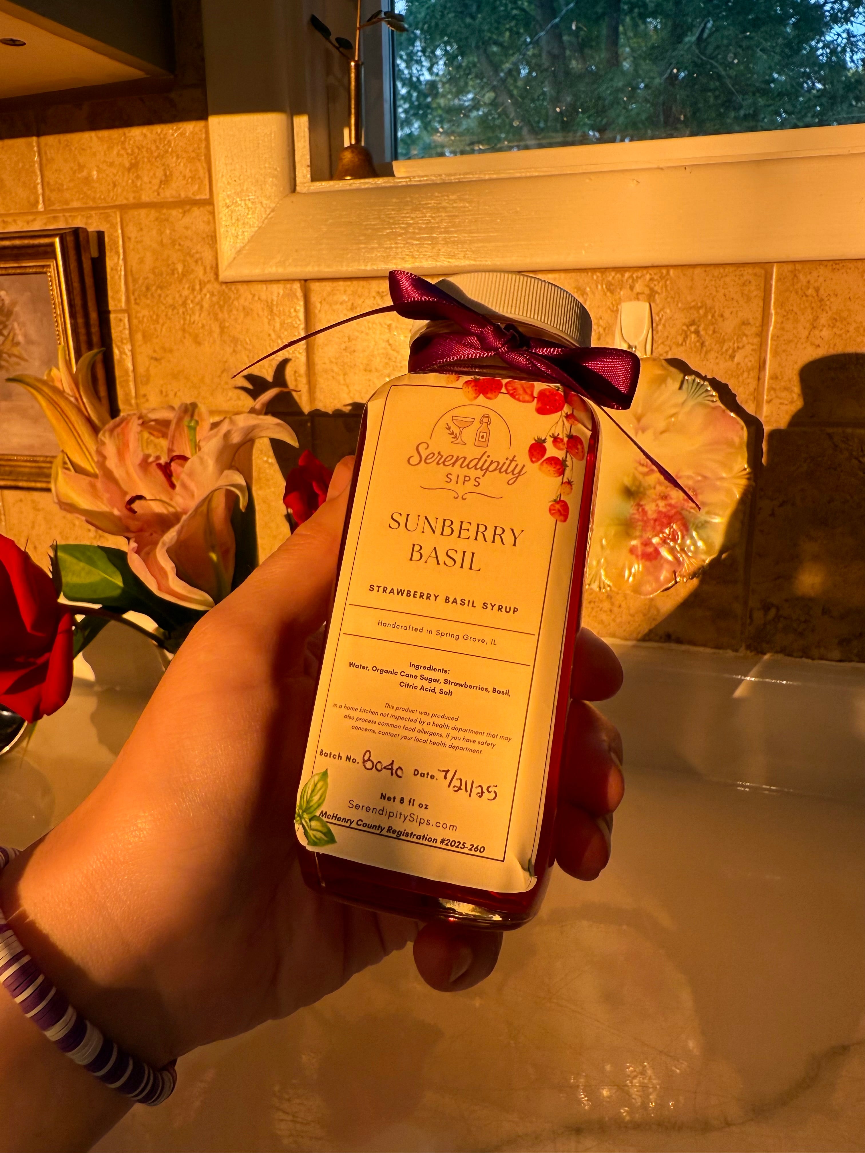 Strawberry Basil Syrup 8oz